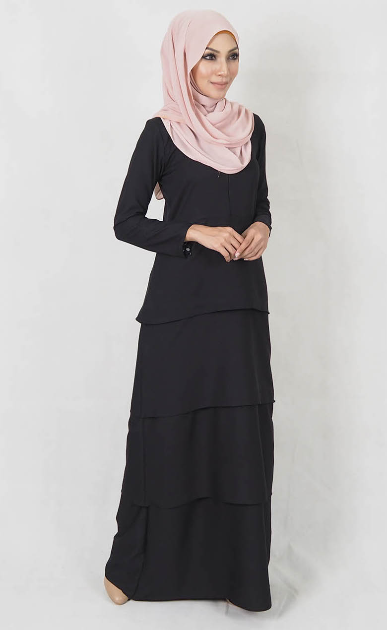 SW4990 Jubah (Breastfeed Plus Size) Black