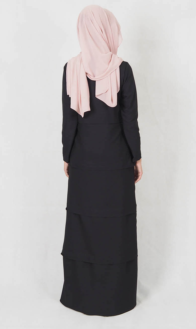 SW4990 Jubah (Breastfeed Plus Size) Black