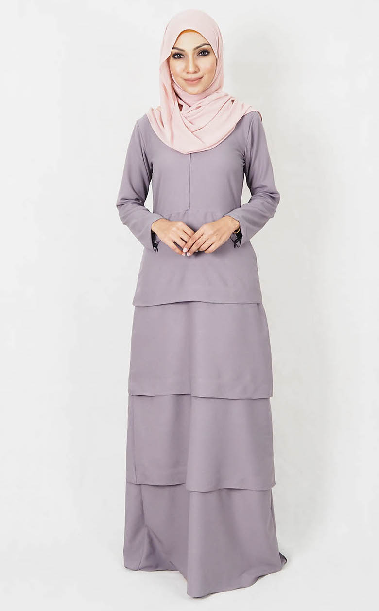 SW4990 Jubah (Breastfeed Plus Size) Grey