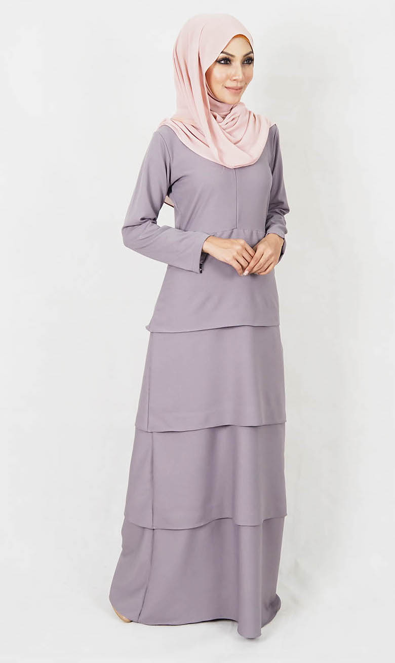 SW4990 Jubah (Breastfeed Plus Size) Grey