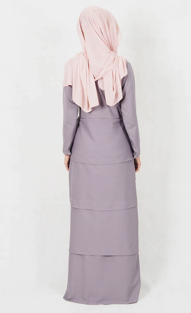 SW4990 Jubah (Breastfeed Plus Size) Grey