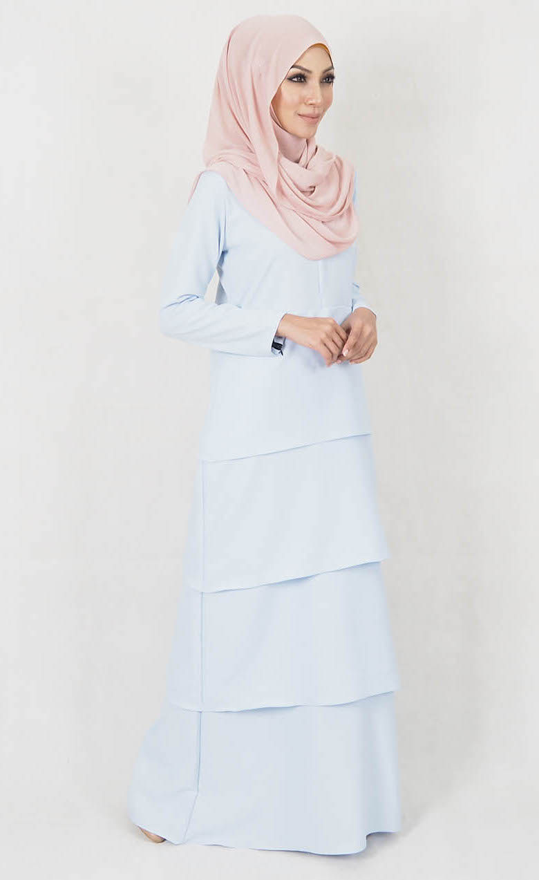 SW4990 Jubah (Breastfeed Plus Size) Light Blue
