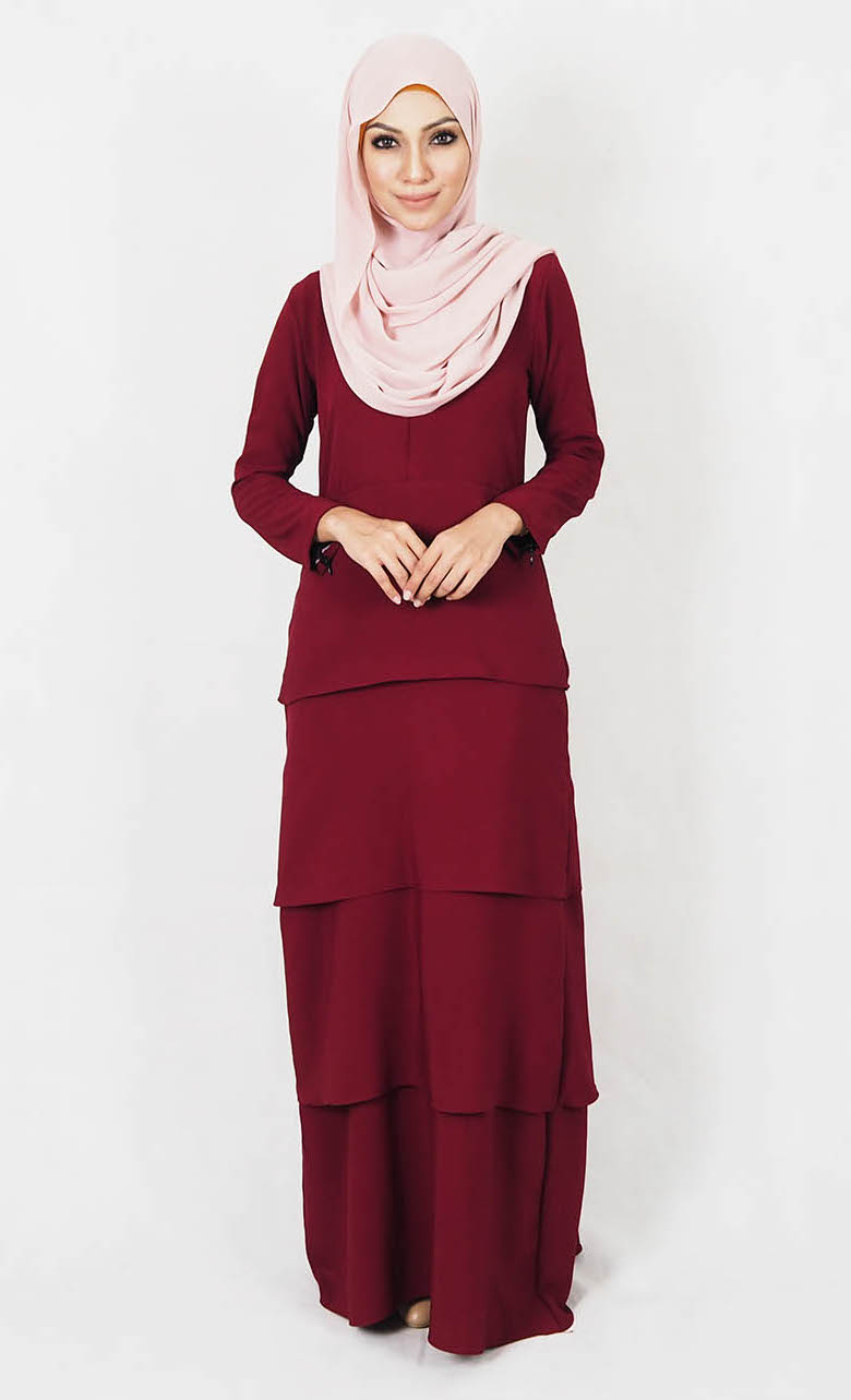 SW4990 Jubah (Breastfeed Plus Size) Maroon