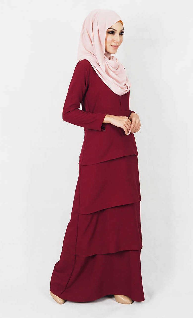 SW4990 Jubah (Breastfeed Plus Size) Maroon