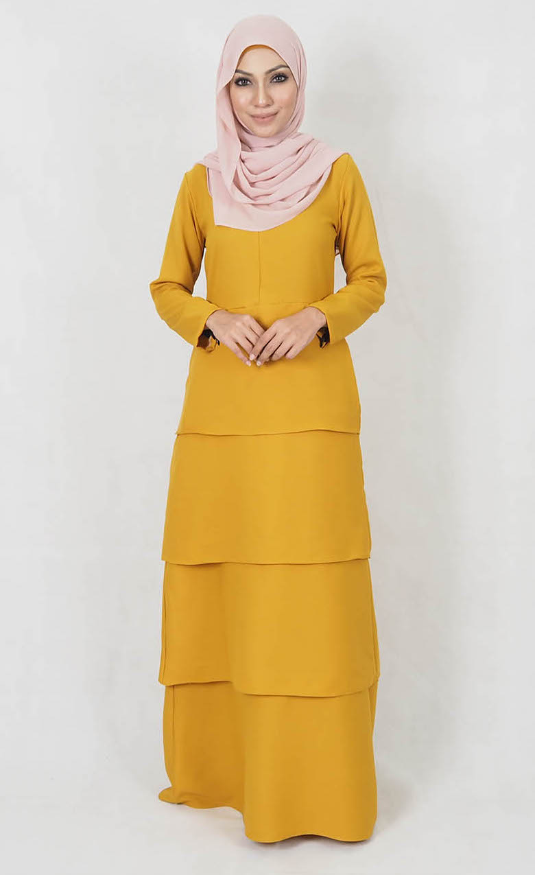 SW4990 Jubah (Breastfeed Plus Size) Mustard