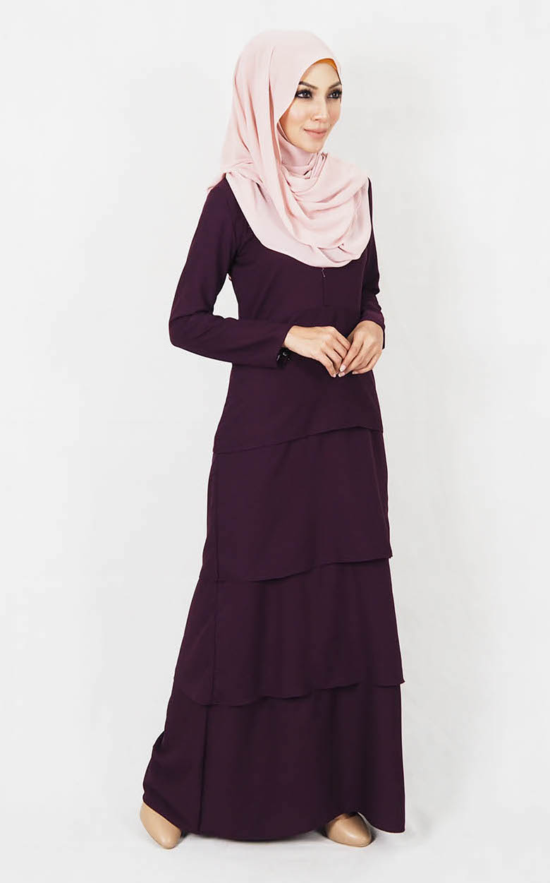 SW4990 Jubah (Breastfeed Plus Size) Purple