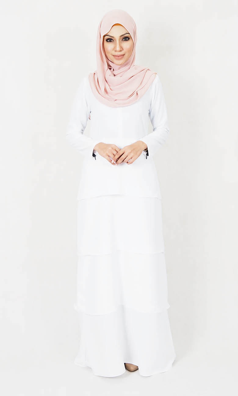 SW4990 Jubah (Breastfeed Plus Size) White