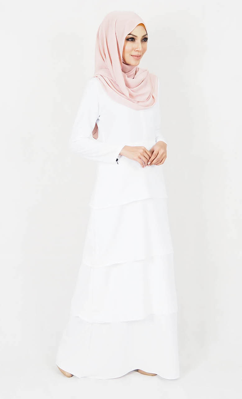 SW4990 Jubah (Breastfeed Plus Size) White