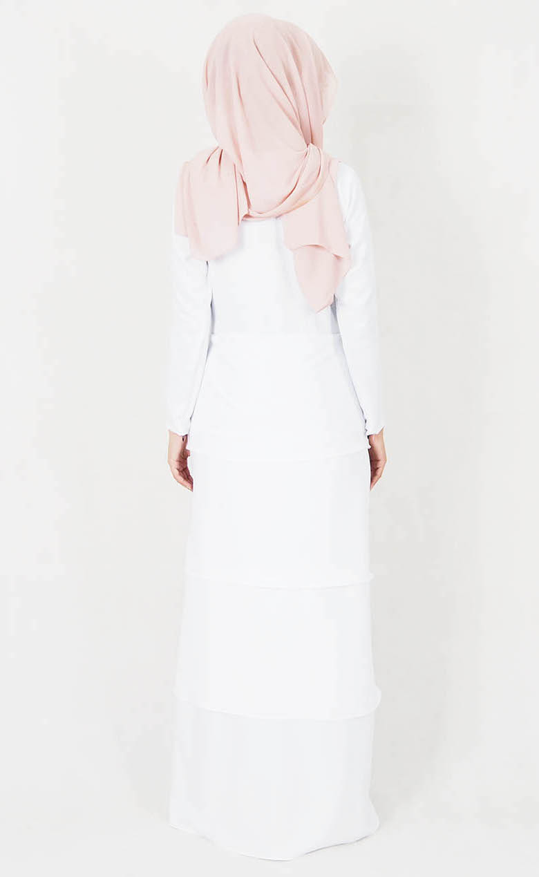 SW4990 Jubah (Breastfeed Plus Size) White