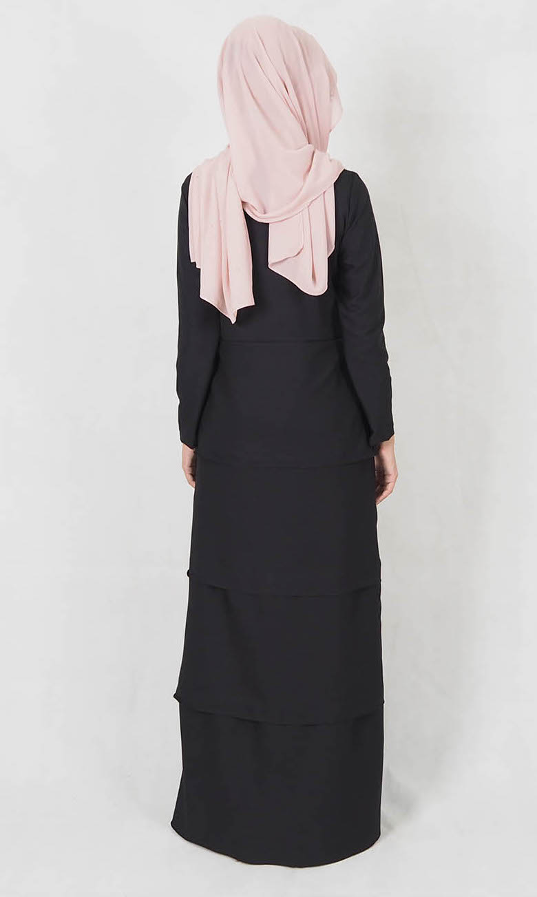 SW4991 Jubah (Breastfeed Plus Size) Black
