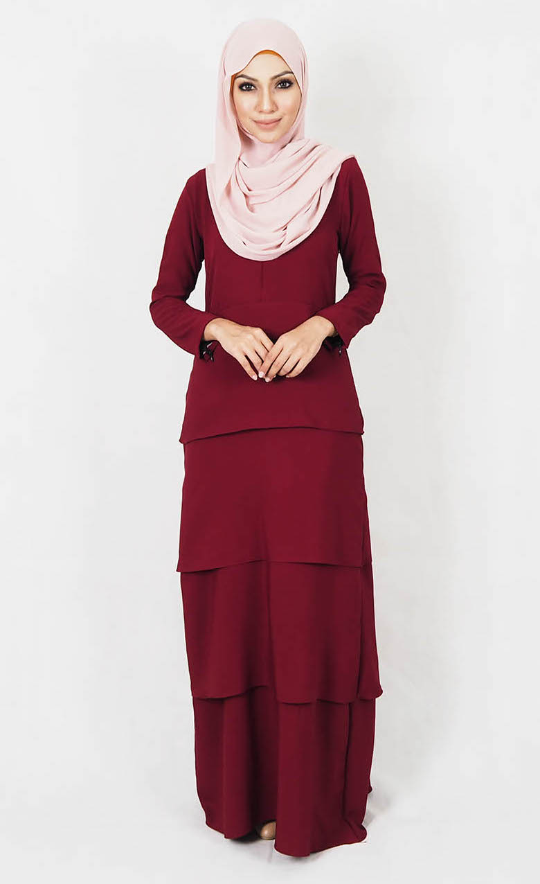 SW4991 Jubah (Breastfeed Plus Size) Maroon
