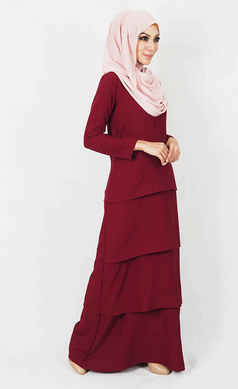 SW4991 Jubah (Breastfeed Plus Size) Maroon