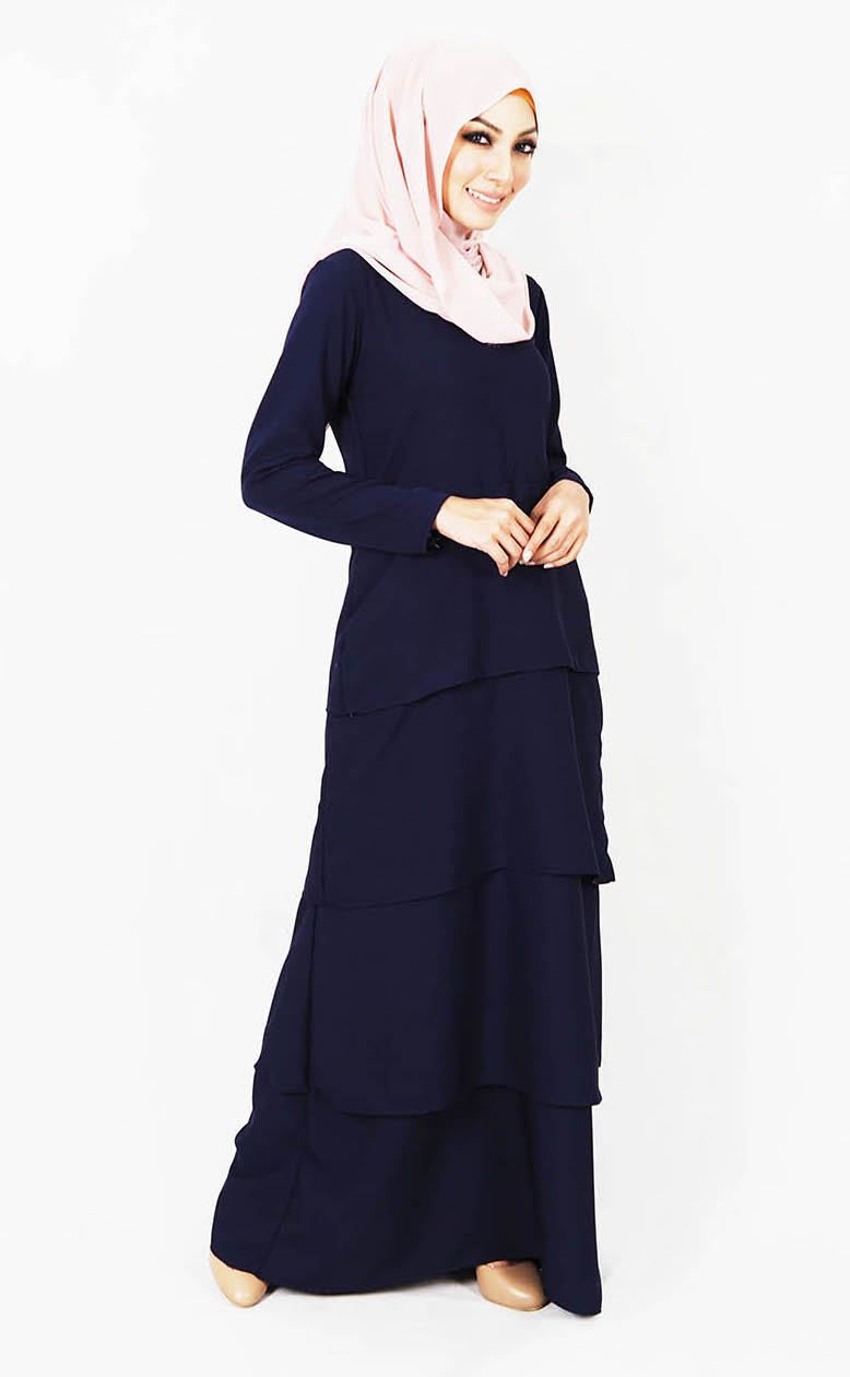 SW4991 Jubah (Breastfeed Plus Size) Navy