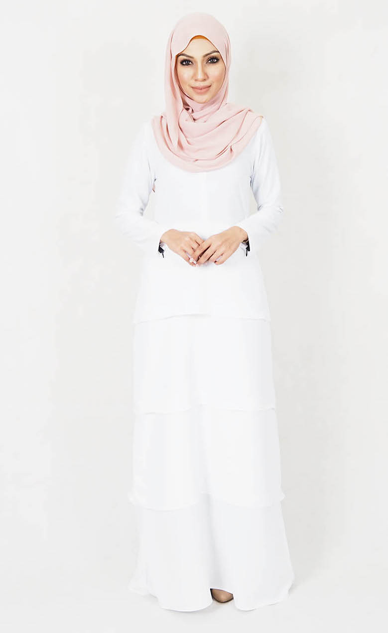 SW4991 Jubah (Breastfeed Plus Size) White