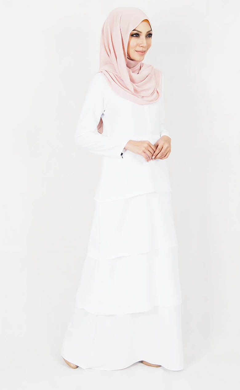 SW4991 Jubah (Breastfeed Plus Size) White