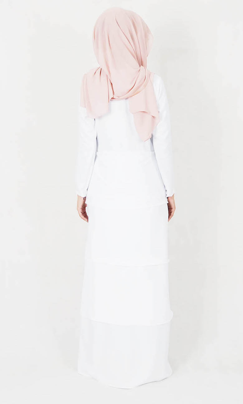 SW4991 Jubah (Breastfeed Plus Size) White