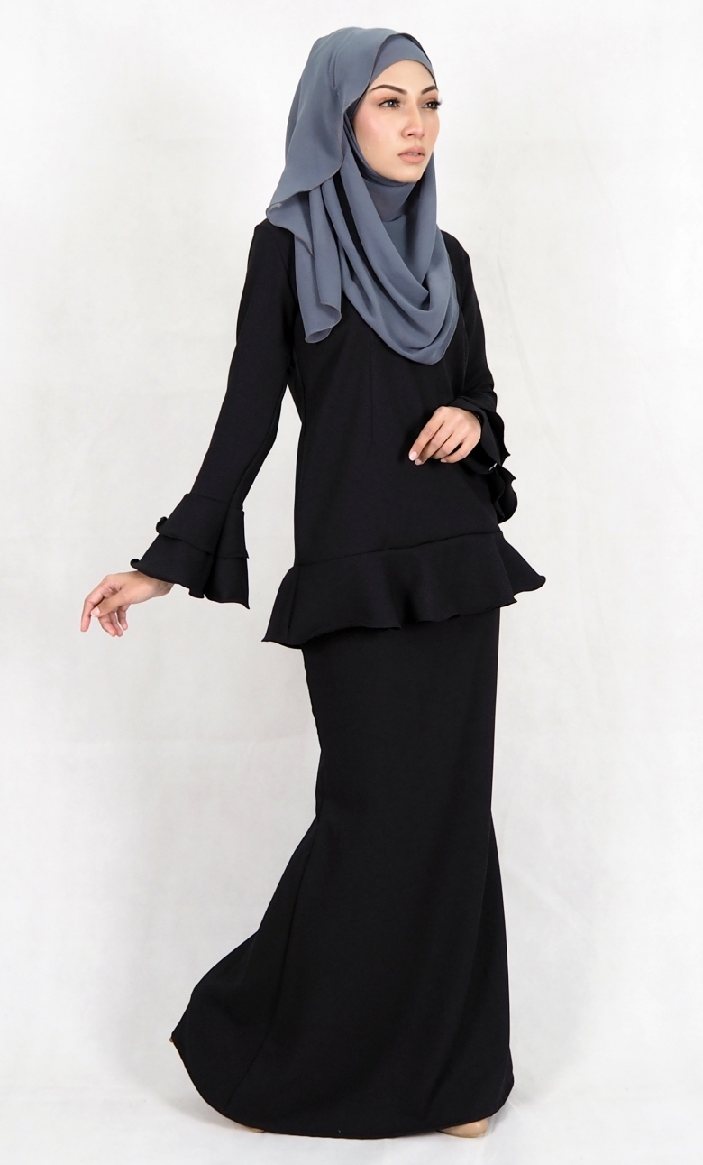 SW4992 Baju Kurung (Breastfeed Plus Size) Black