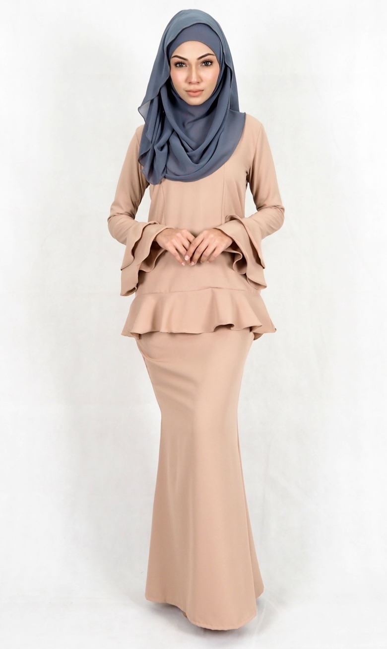 SW4992 Baju Kurung (Breastfeed Plus Size) Brown