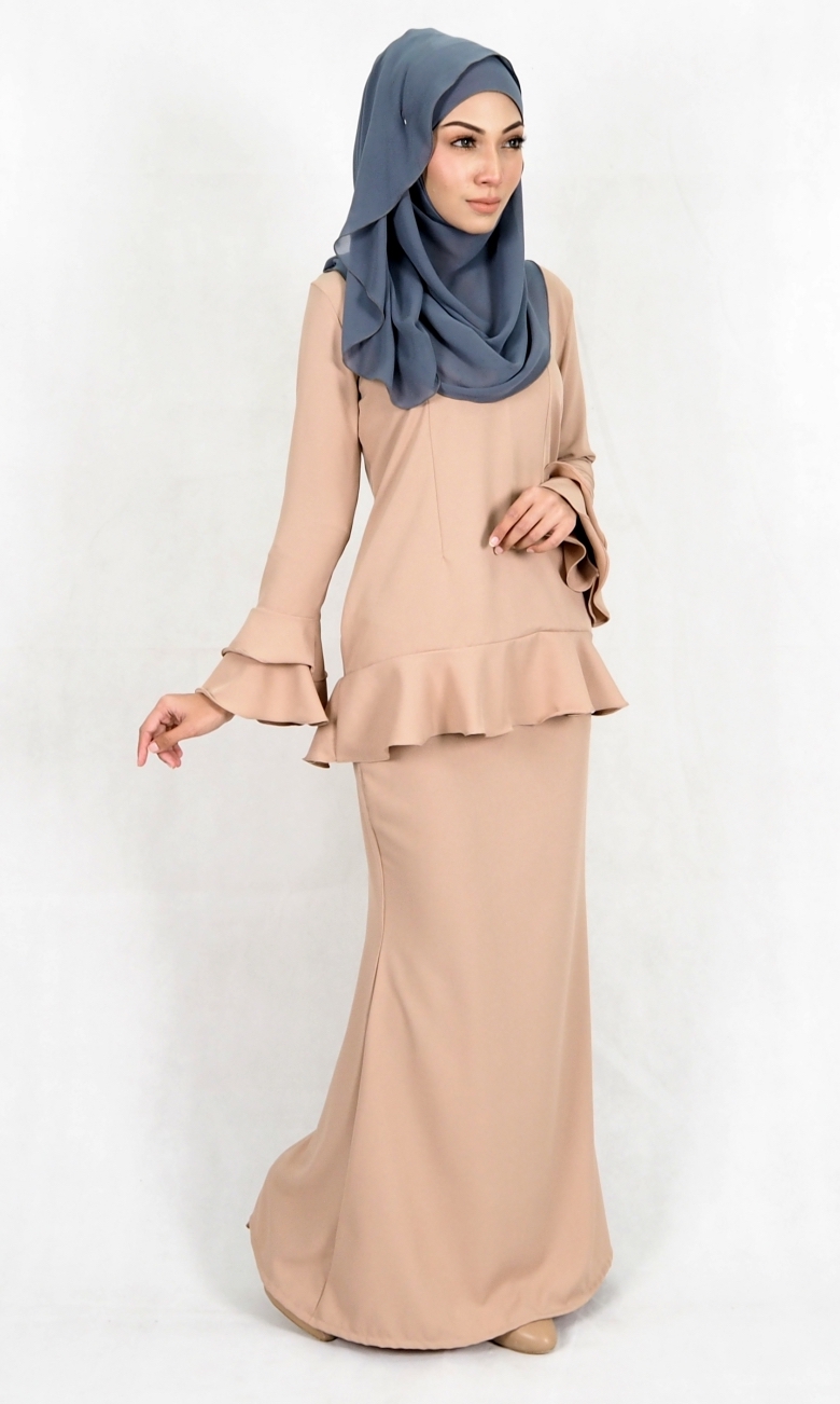 SW4992 Baju Kurung (Breastfeed Plus Size) Brown