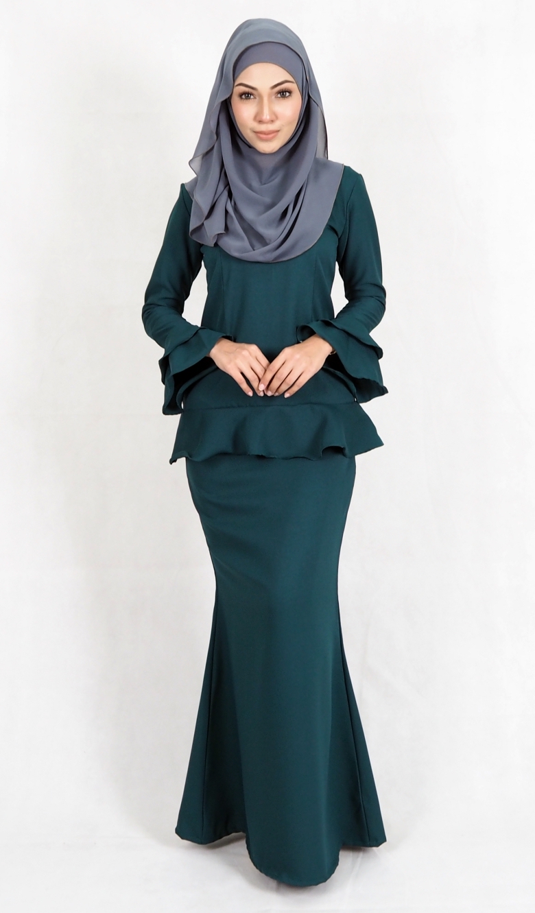 SW4992 Baju Kurung (Breastfeed Plus Size) Emerald Green