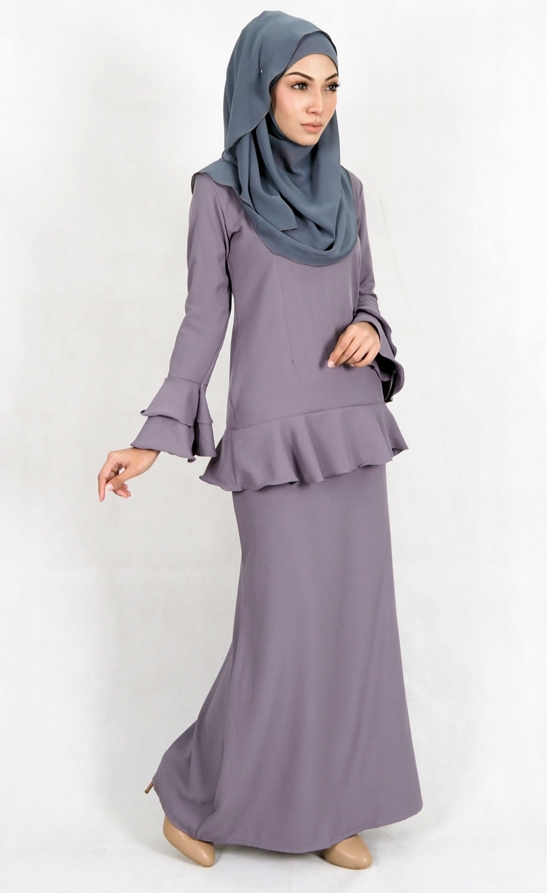 SW4992 Baju Kurung (Breastfeed Plus Size) Grey