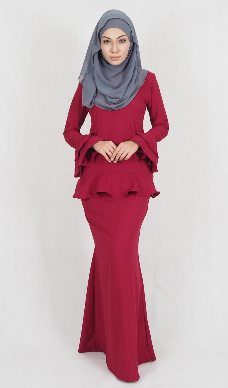 SW4992 Baju Kurung (Breastfeed Plus Size) Maroon