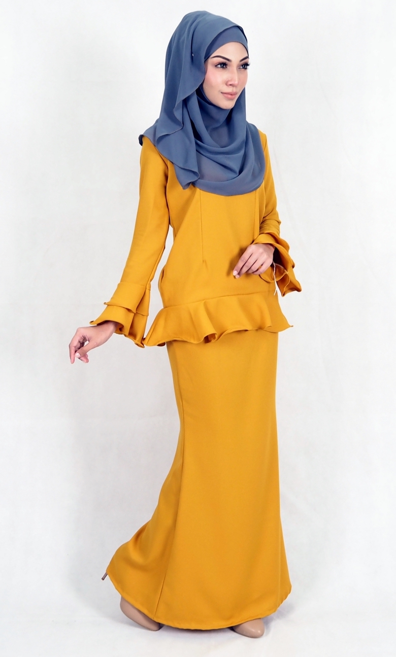 SW4992 Baju Kurung (Breastfeed Plus Size) Mustard