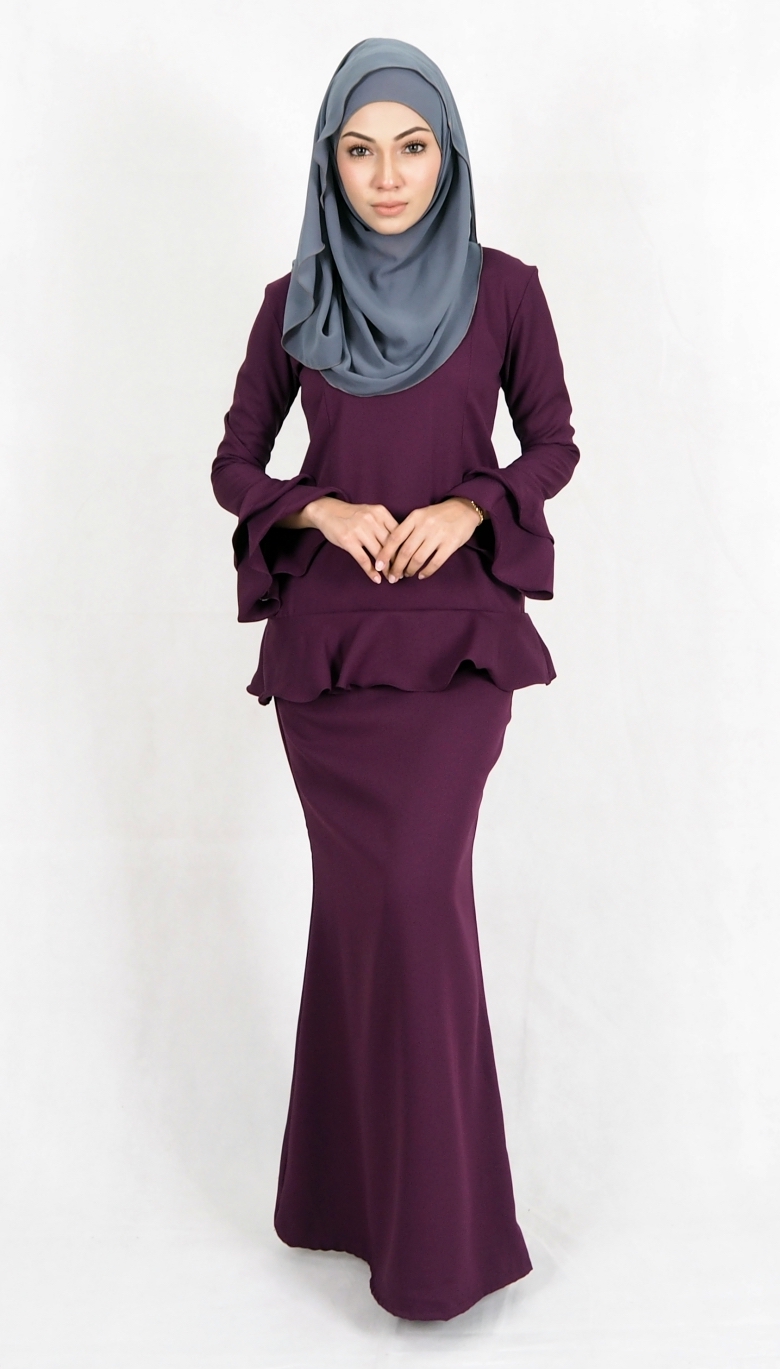 SW4992 Baju Kurung (Breastfeed Plus Size) Purple