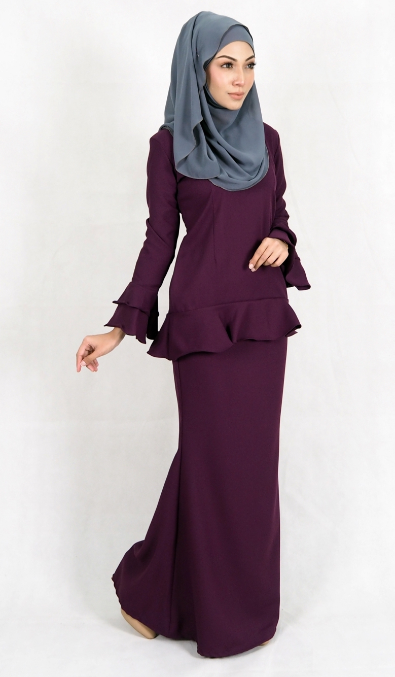 SW4992 Baju Kurung (Breastfeed Plus Size) Purple