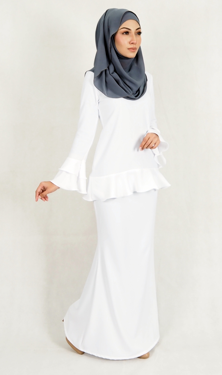 SW4992 Baju Kurung (Breastfeed Plus Size) White