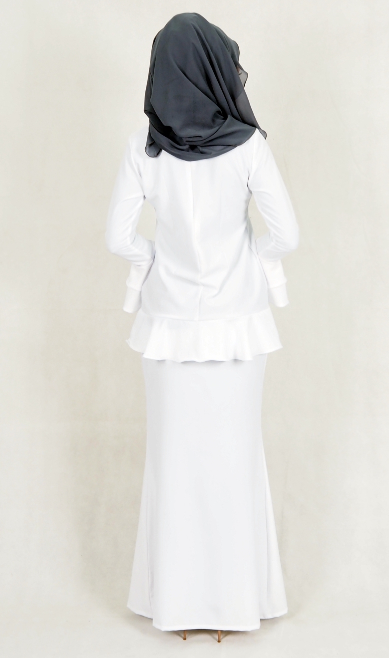 SW4992 Baju Kurung (Breastfeed Plus Size) White