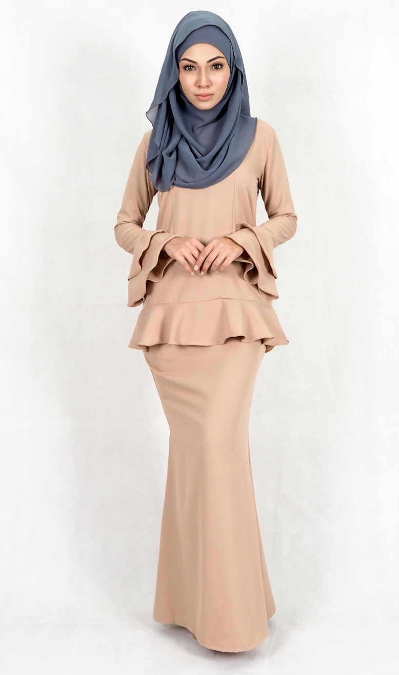 SW4993 Baju Kurung (Breastfeed Plus Size) Brown