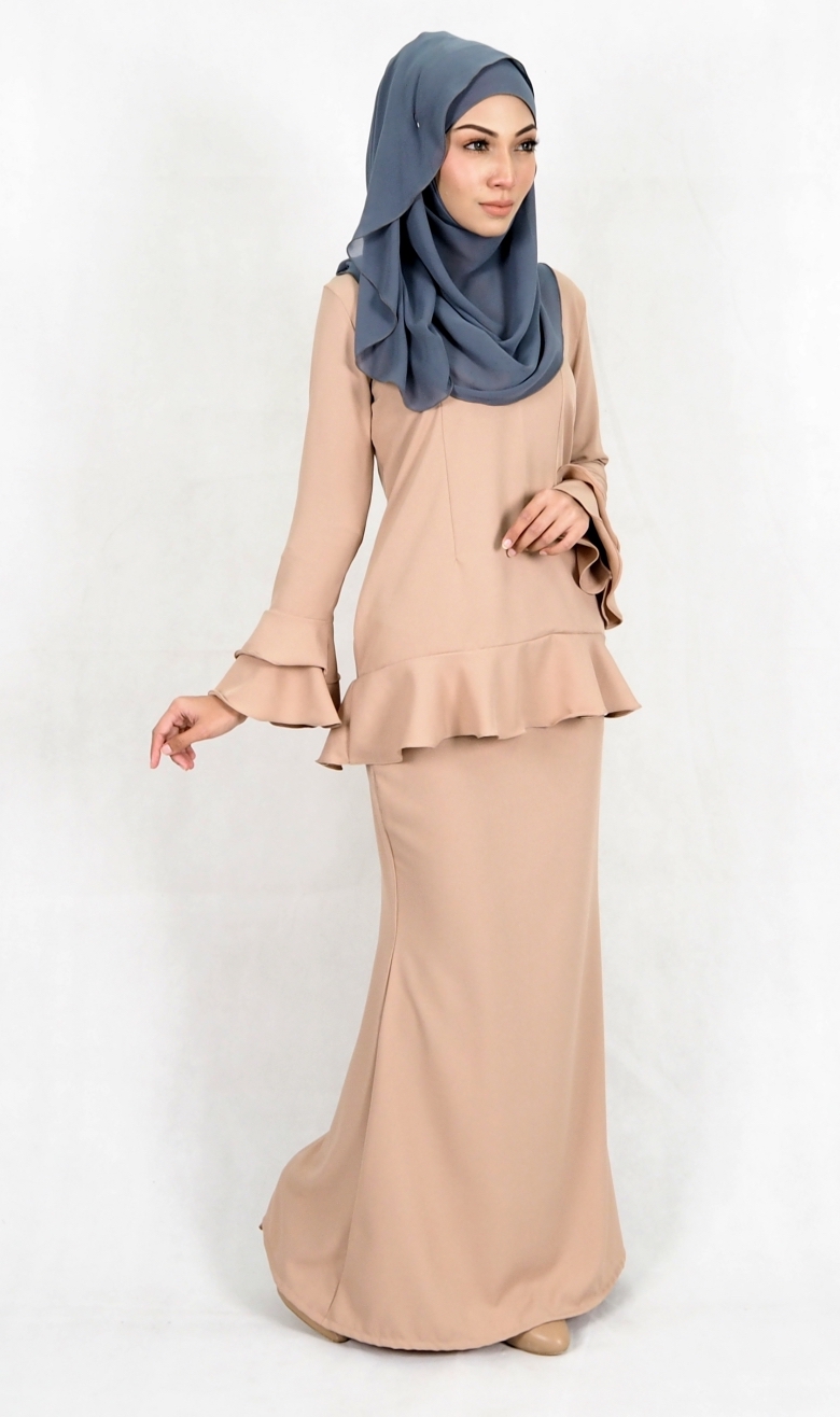 SW4993 Baju Kurung (Breastfeed Plus Size) Brown