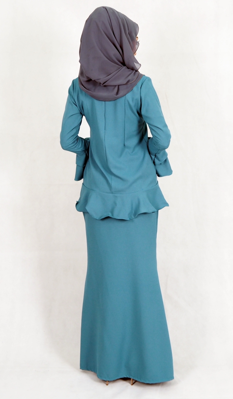 SW4993 Baju Kurung (Breastfeed Plus Size) Dark Green