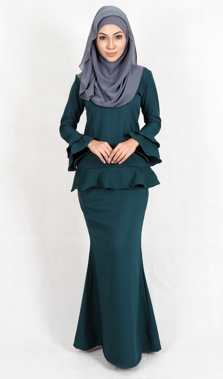 SW4993 Baju Kurung (Breastfeed Plus Size) Emerald Green