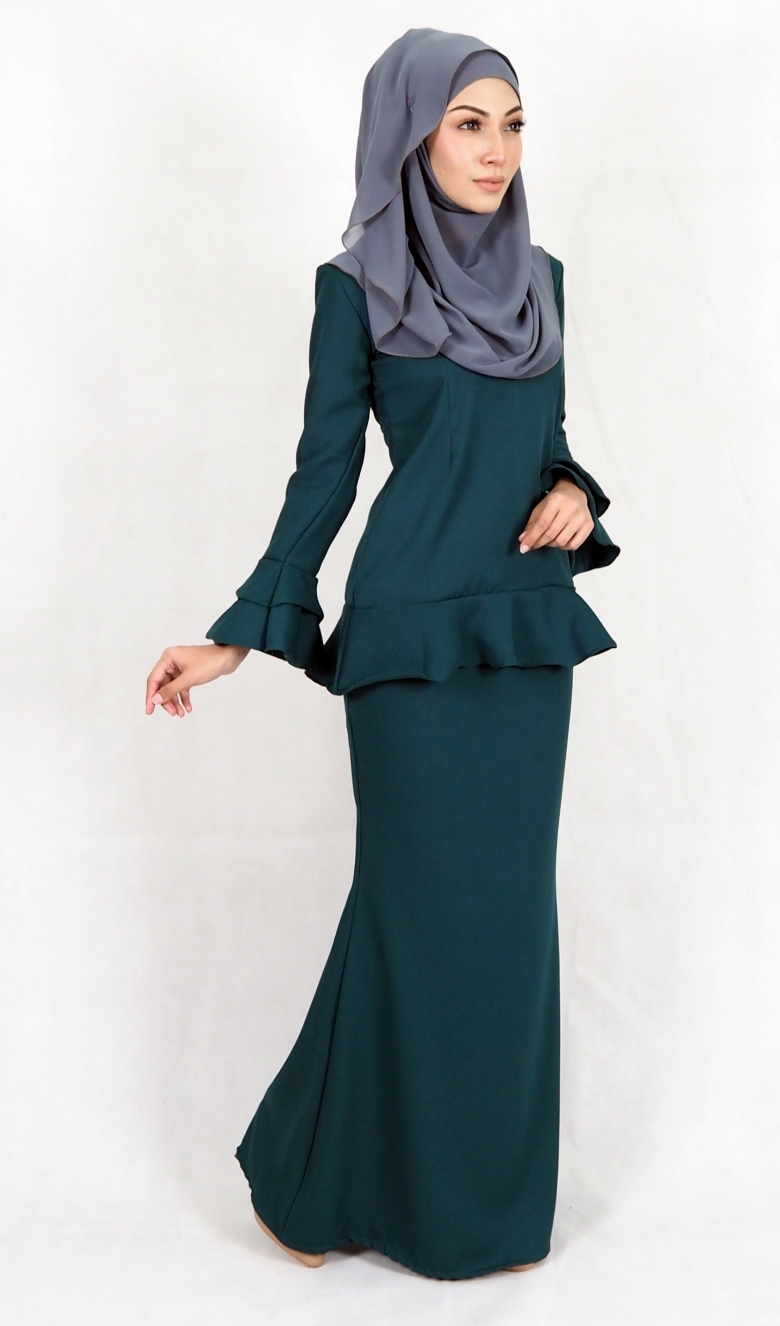 SW4993 Baju Kurung (Breastfeed Plus Size) Emerald Green