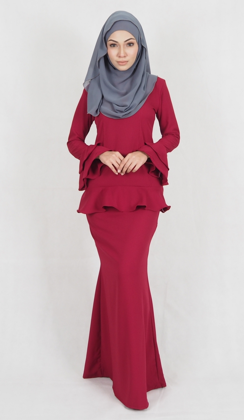 SW4993 Baju Kurung (Breastfeed Plus Size) Maroon