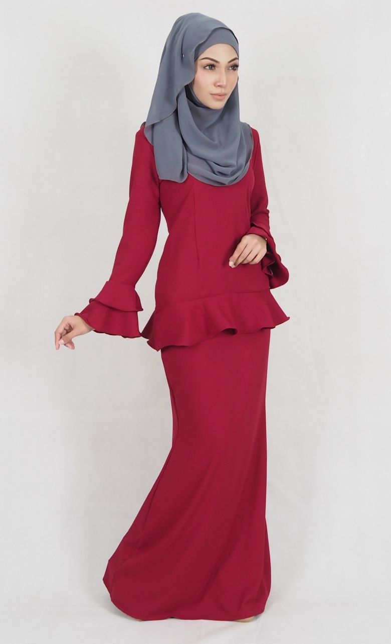 SW4993 Baju Kurung (Breastfeed Plus Size) Maroon