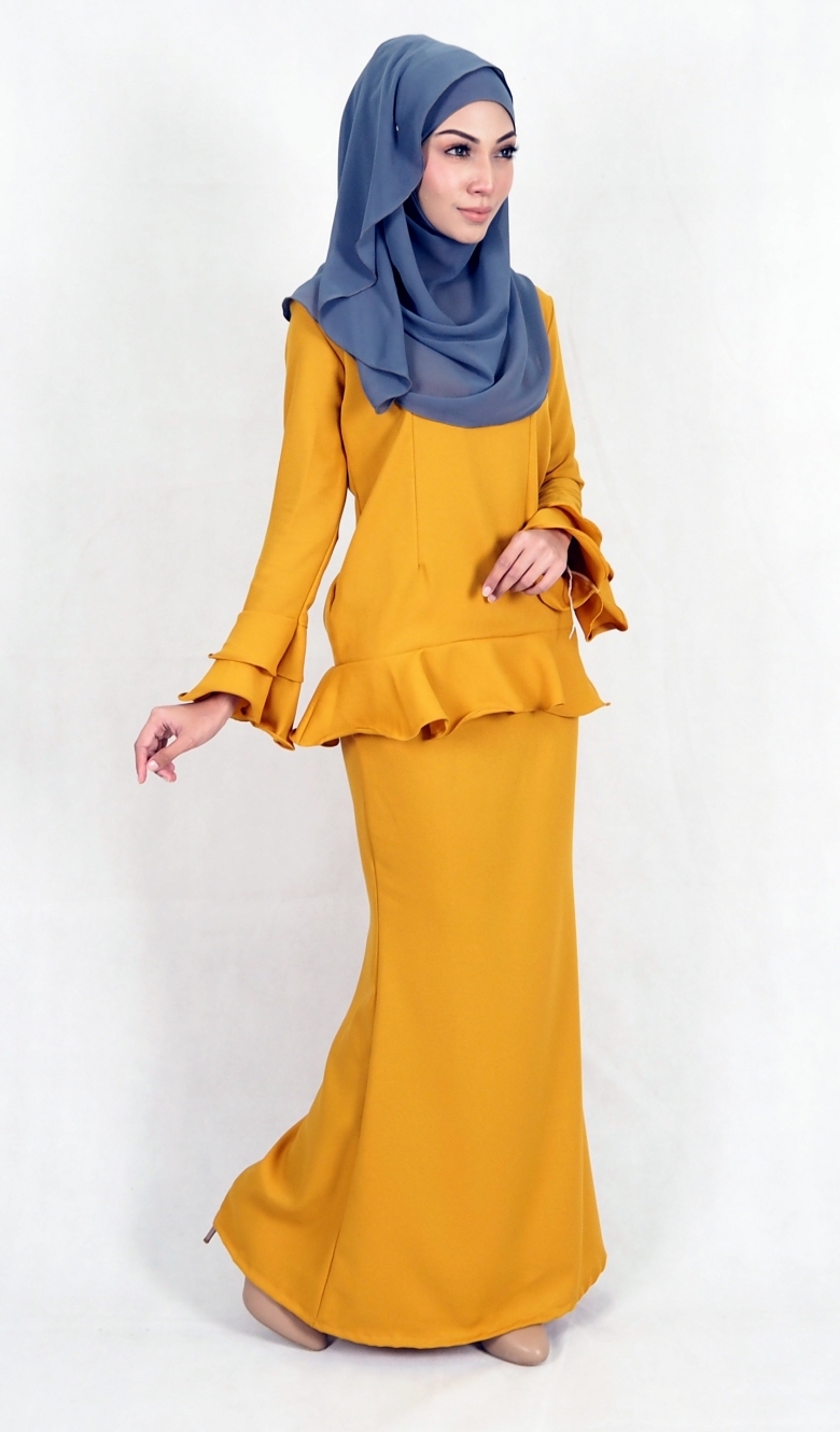 SW4993 Baju Kurung (Breastfeed Plus Size) Mustard
