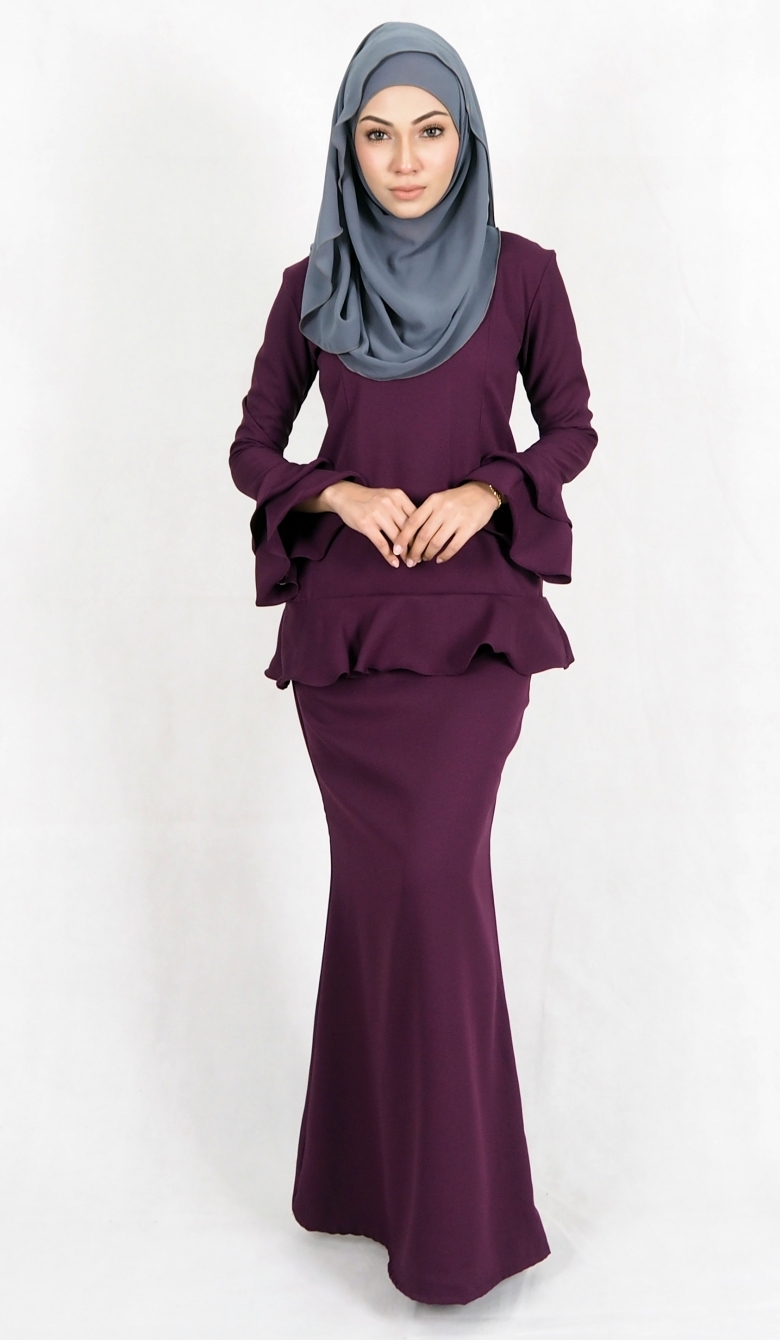 SW4993 Baju Kurung (Breastfeed Plus Size) Purple