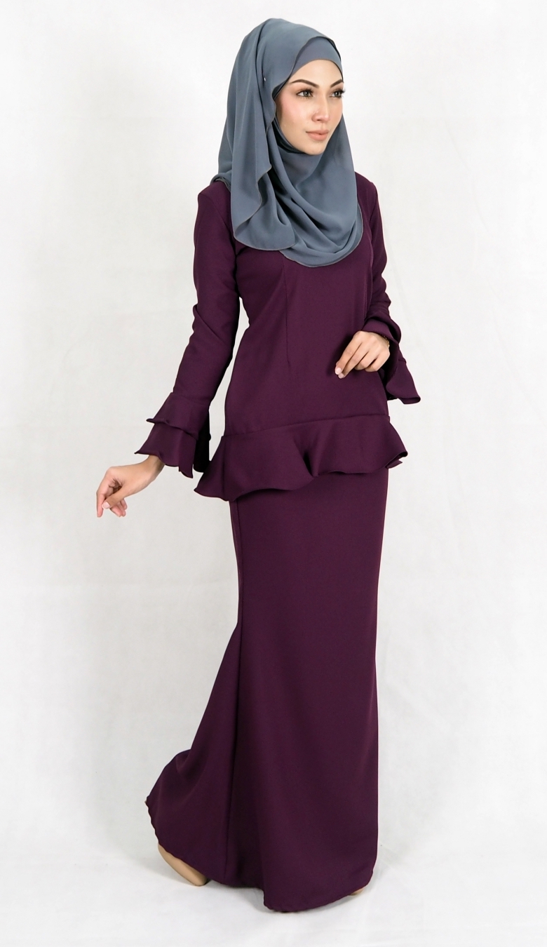 SW4993 Baju Kurung (Breastfeed Plus Size) Purple