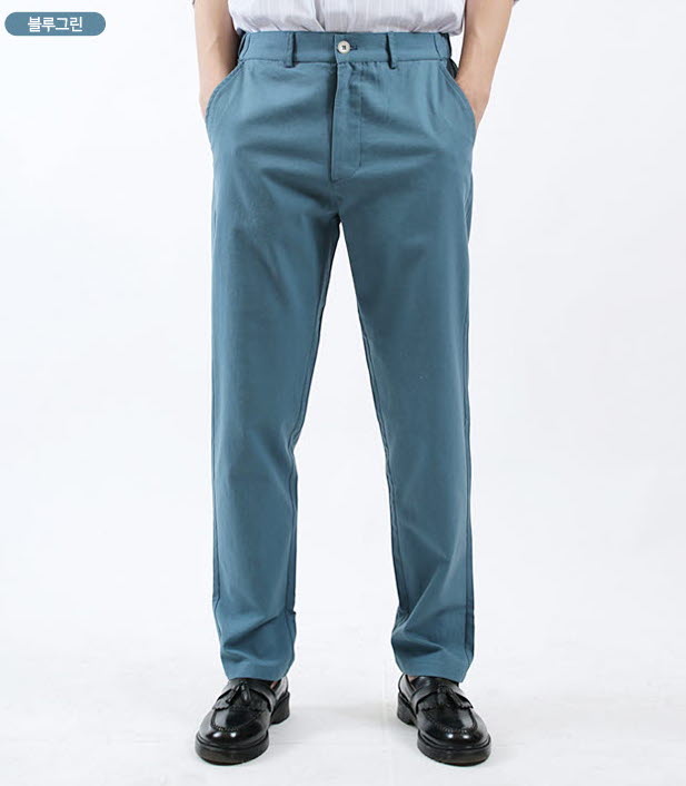 KB10232 Men's Straight Fit Pant Blue Green