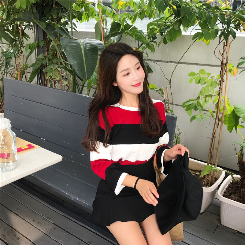 VW12293 Lovely Stripe Top Red