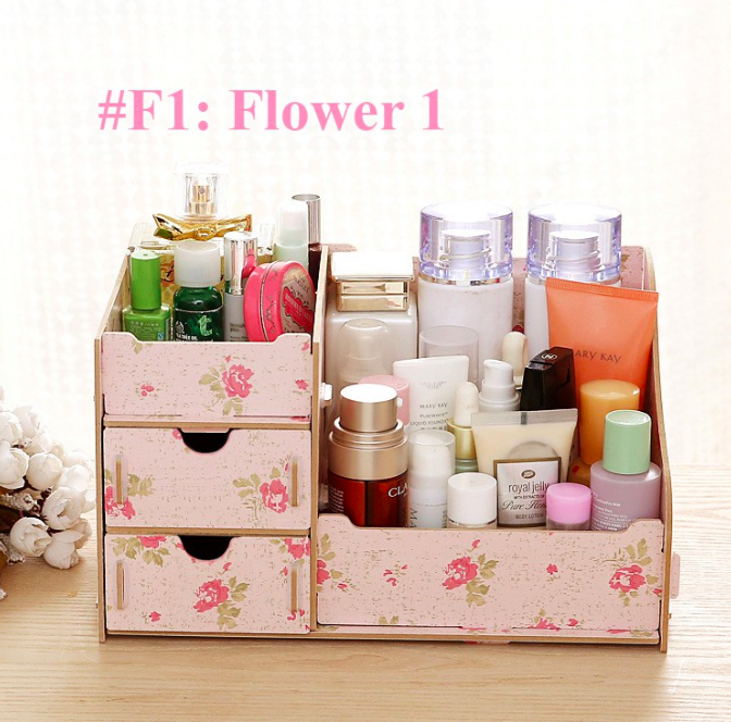 BL5000 Wooden Cosmetic Organizer Flower One
