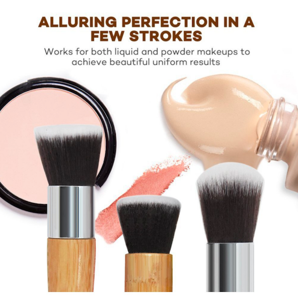 BL5015 3 in 1 Bamboo Makeup Brush Set As Picture