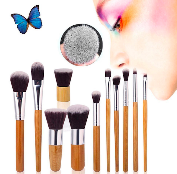 BL5016 2 in 1 Bamboo Makeup Brush Set As Picture