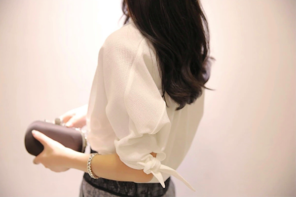 BM71085 Loose Collar Top White