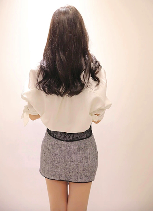 BM71085 Loose Collar Top White