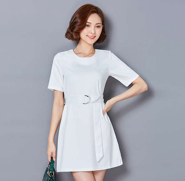 BM71068 Basic Dress White