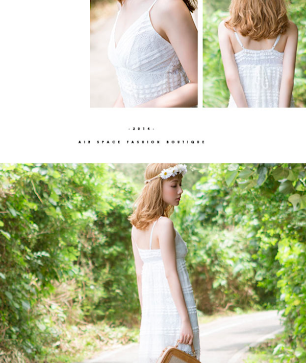 BM71102 Lovely Plunge Lace Dress White